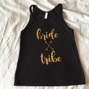 Black bride tribe tank top